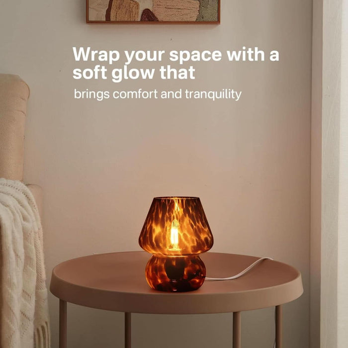 Mushroom Lamp Small Lamp Table Lamp for Bedroom, Desk Bedside Lamps for Living Room,Mushroom Decor Cute Mini Modern Mid Century Lamps for Night Stands,Aesthetic Home Living Room Decor(Black)