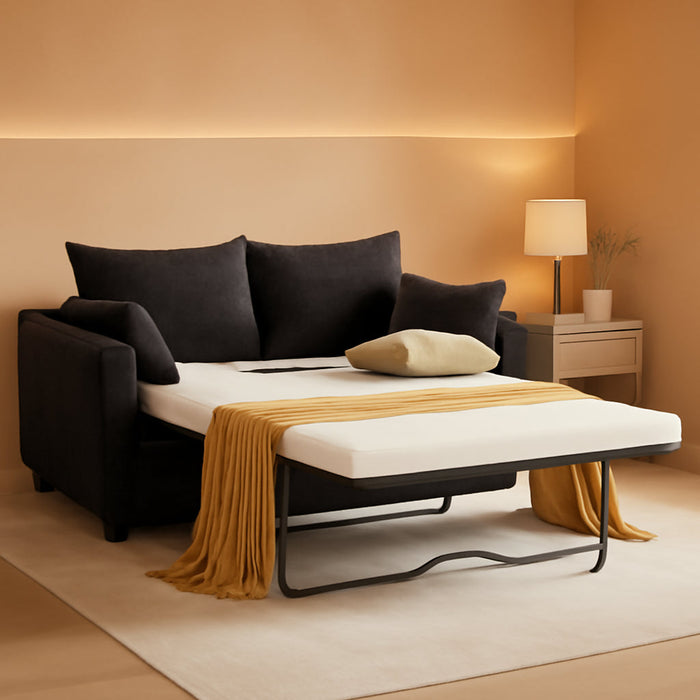 65 Inch Transformable Sofa Bed MemoryFoam Mattress