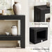 63-Inch Black Console Table for Entryway, Narrow Long Wooden Entry Table for Living Room, Hallway, Sofa, Entrance, Foyer, behind Couch with 2-Tier Storage Shelves
