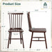 Dining Chairs Set of 4 Wooden Dining Chair Farmhouse Spindle Back Kitchen Chairs Windor Dining Chairs for Kitchen, Living Room, Restaurant (Brown)