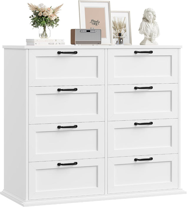 Wood Dresser for Bedroom with 8 Drawers
