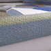 Blue Quilted Sofa Cover: Pet-Proof, Retro Style