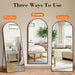 63"X20" Arched Full Length Floor Mirror, Full Body Mirror with Stand
