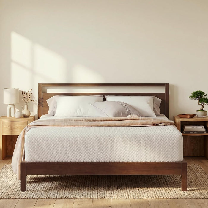 Queen Mattress, 10 Inch Queen Size Mattress, Basic Matcha Cooling Gel Memory Foam Mattress in a Box, Pressure Relief with Medium Firm Support, Certipur-Us Certified, 80''L X 60''W