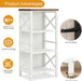 Narrow FourTier BookshelfUnit With Robust MetalFrame