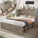 Grey Queen Murphy Cabinet Bed With GenerousStorage