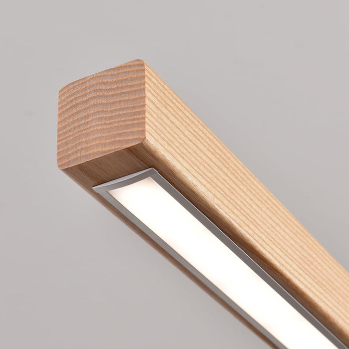39 Inches Natural Wood Dimmable PendantLight Fixture