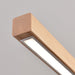 39 Inches Natural Wood Dimmable PendantLight Fixture