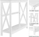 Wood Entryway Table, Console Table for Entryway, 2-Tier Sofa Table Accent Table W/Storage Shelf for Living Room, Hall, Foyer, White