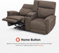 70.8" Power Loveseat Recliner Sofa with Massage and Dual Heating, Adjustable Headrest, USB & Type C Port for Living Room, Fabric PR606M2 (Mocha)