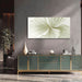 Abstract Leaf Wall Art Modern Ginkgo Canvas Hand-Drawn Painting 24X48 Green and White Large Artwork Minimalist Decoration for Living Room Bedroom Office Home