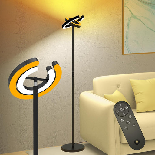 Floor Lamp 75InchTall With Rotatable Ring Illumination