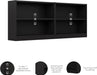 Bush Furniture Universal Small 2 Shelf Bookcase in Black - Set of 2, Matching Storage and Display Bookshelves for Home Office or Living Room Organization