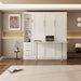 White Queen Murphy Cabinet Bed With DeskStorageSolutions