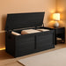 Charcoal Gray Storage Bench With 39Inches Capacity