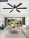 Matte Black Flush Mount Ceiling Fan With Controller