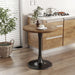 Round Dining Table 24" Circle Tulip Table for 2 People,Walnut | Mid Century Modern Leisure Kitchen Table with Wood Thickened Tabletop Sturdy Metal Pedestal for Small Places Living Room Cafe