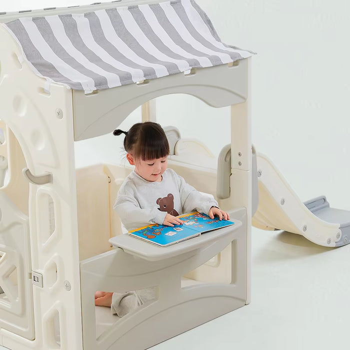 Indoor Playhouse for Small Spaces Customized Kids Playhouse Kids Plastic Playhouse with Slide and Swing Toddler Playroom