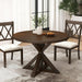 Windvale Cross-Buck Base Dining Table, Espresso