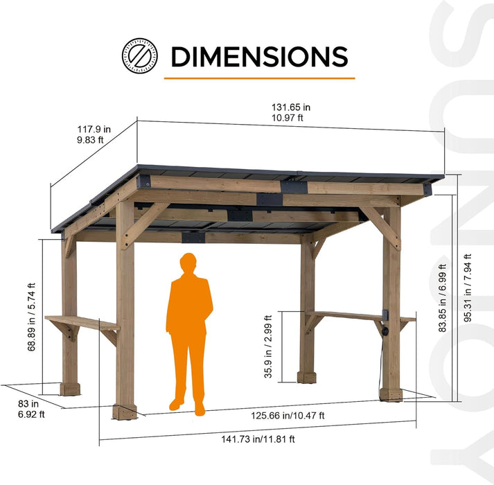 12x10 Outdoor Grill Gazebo With PremiumQuality Hardtop