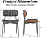 PU Leather Dining Chairs Set of 4 with Walnut Bentwood, Black