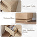 Natural Oak 6 Drawer Dresser for Bedroom, 48" Tall Chest of Drawers