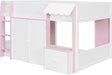 Fullsize Loft Bed With Expanded Storage PinkFinish