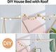 Queen Size Montessori Floor Bed Fence NaturalFinish