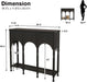 40" Console Table with Storage Shelf, Retro Entryway Table, Wooden Sofa Table with Roman-Style Legs for Living Room, Hallway, Black