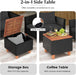 8 Piece Outdoor Conversation Set, Patio Cushioned Chairs (2, Black)