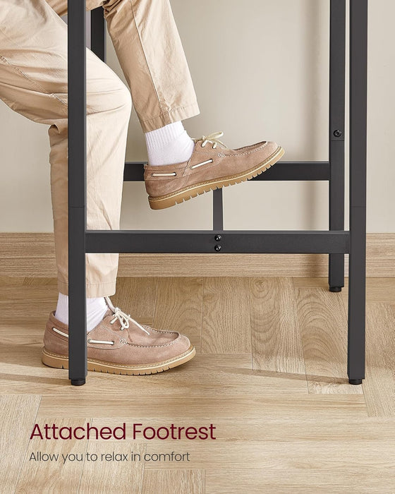 Bar Table, Small Kitchen Dining Table, High Top Pub Table, Height Cocktail Table for Living Room Party, Sturdy Metal Frame, 23.6 X 23.6 X 36.2 Inches for Narrow Spaces, Ebony Black and Black