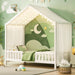 Twin Montessori House Platformbed With Canopy White