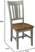 International Concepts San Remo Splatback Chair, Distressed Hickory/Stone