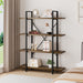 Industrial Strength Bookshelf With Rustic Oak Finish