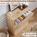 Farmhouse Fluted 6 Drawers Dresser for Bedroom, 42" Tall Modern Chest of Drawers with Curved Profile Design & Metal Handle,Natural Wood Drawer Organizer for Bedroom