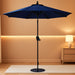 9' round Patio Umbrella with Push-Button Tilt and Hand Crank Lift System, Market Umbrella for Porch, Deck, and Patio