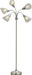 Floor Lamp with 5 Movable Shades & Adjustable Brightness – Perfect Lighting for Bedroom Decor, Beauty & Art Studio, Silver
