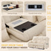 Power Loveseat Recliner Sofa with Middle Seat, Wall Hugger Dual Reclining 3 Seater RV Couch, Home Theater Seating with LED Lights, USB Ports, Power Outlets & Storage, Beige | Pet Friendly, Dual Reclining, Zero Gravity, Button Control