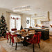 Rectangular Crystal Chandelier 47 Inch Flush Mount