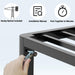 10 Inch Twin Metal Bed Frame with Rounded Corner,Mattress Retainer