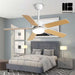 Whisperbloom Blade Span 42 In. Smart Indoor White Ceiling Fan with LED Light Bulbs with Remote Control