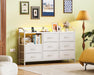 White Dresser With Customizable LED Lighting Outlet