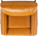 Mid-Century Arm Chair Caramel PU Leather Upholstery