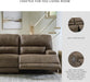 Signature Design by Ashley Bealeaf Contemporary Power Reclining Sofa with Position Lock, Adjustable Headrest and USB Charging Ports, Dark Brown