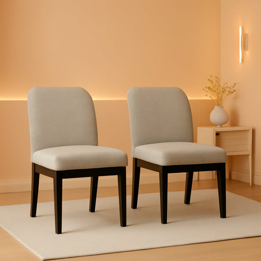 Burkhaus Traditional Upholstered Dining Chair, Set of 2, Dark Brown