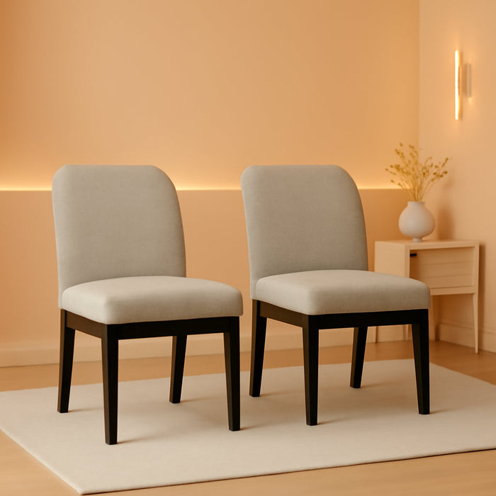 Burkhaus Traditional Upholstered Dining Chair, Set of 2, Dark Brown