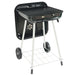 17.5" Square Steel Charcoal Grill with Wheels, Black, New