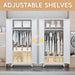 SeventyOneInch Industrial Metal Wardrobe Cabinet Hanging Rod