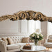Gold Large Fireplace Mirror: 48"X33" Baroque Vintage Arched Mirror