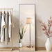 Mirror Full Length, Upgraded Body Wall Mirrors with Shatter-Proof Glass, Floor Standing, Hanging or Leaning, Tall Mirror with Stand Aluminum Alloy Frame for Bedroom Cloakroom